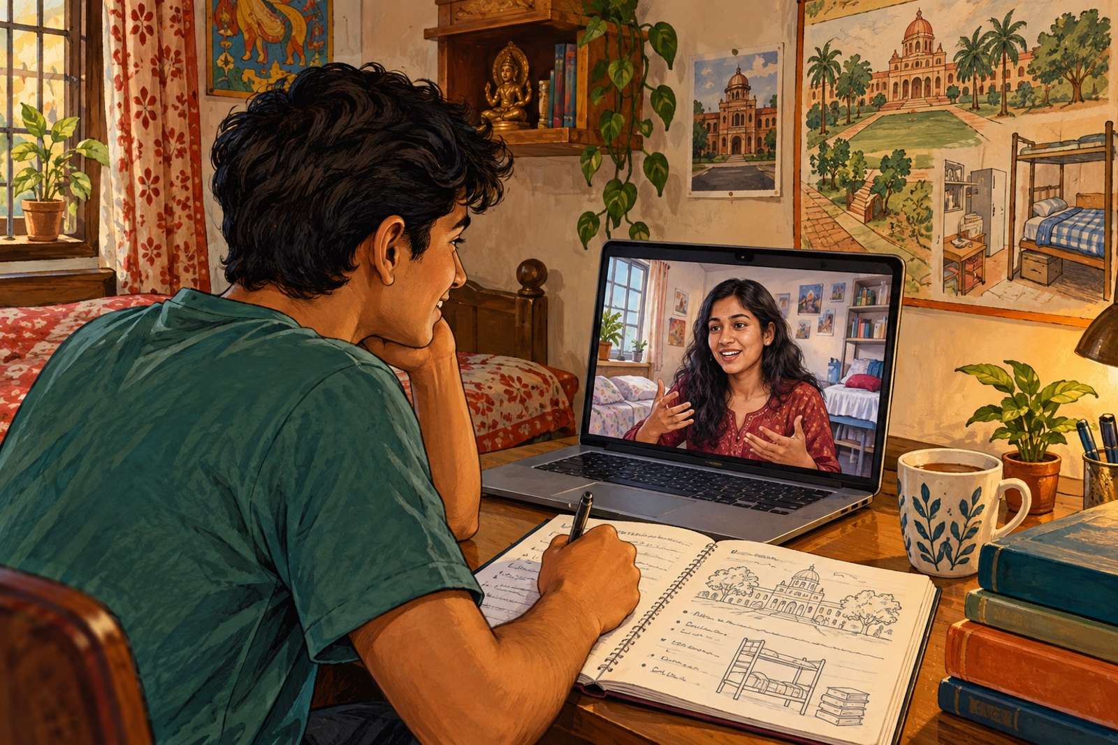 Illustration of Ask A College Senior: Offer your personal perspective on a course, campus, hostel or college routine to a prospective student.